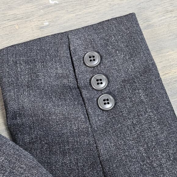 Made In Italy Of Benetton Blazer Jacket 3 Button Front Wool Blend Size 42 (US 6) - Picture 4 of 8